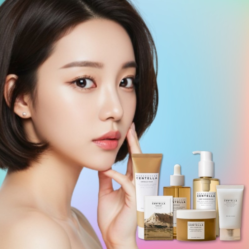 マダガスカル センテラ 鎮静 6種 セット アンプルフォーム125ml+クイックカーミングパッド70枚+アンプル100ml+スージングクリーム75ml+クレンジングオイル200ml+マスクパック1枚