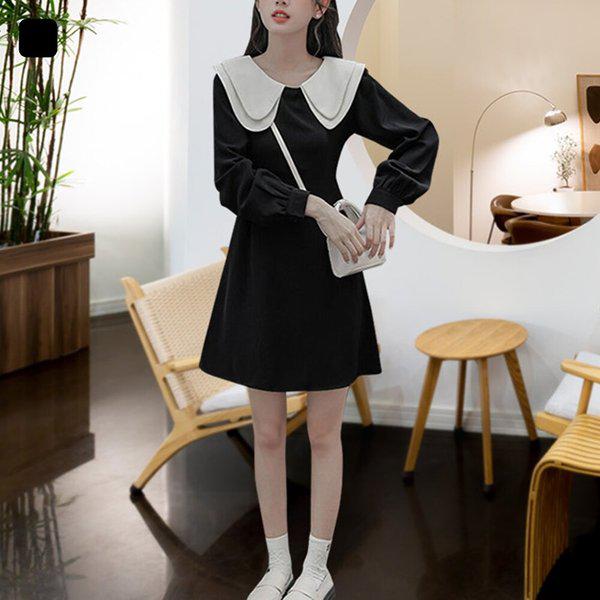 女性 カジュアル カラー ブロッキング Aライン ミニワンピース DHTW-OPA-SN1959390