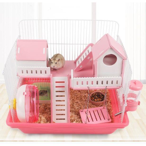 ハムスターハウス ハムスターケージ ケージ 丈夫 小動物用 ペット遊び場 ハムスター専用 回し車 お