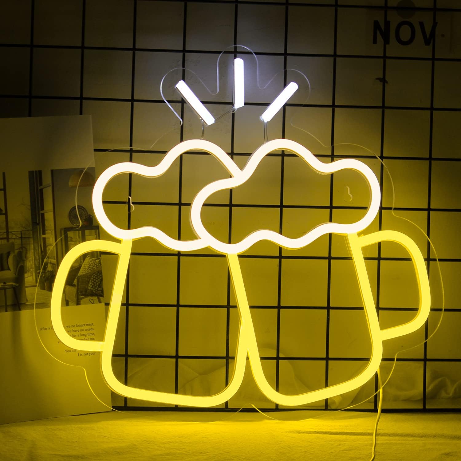 実用的だ ネオンサイン ビール乾杯 壁掛け beer led お洒落 USB給電 店看板 ネオンライト アート ウォールライト バー 居酒屋ライト アップクール ネオン バーサイン ギフト 結婚式 誕