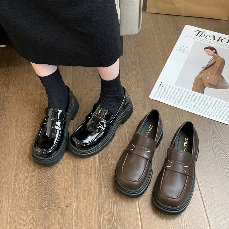 厚底ローファー ローファー レディース 厚底ローファー ブリティッシュスタイルシューズ