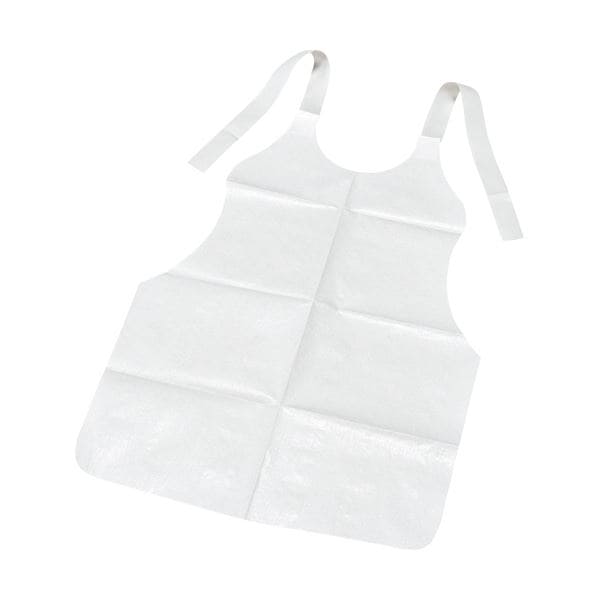 （まとめ）TANOSEE 紙エプロン Sサイズホワイト 1パック（100枚）[x10セット]