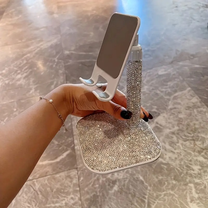スマホスタンド ラインストーン ダイヤモンド調 調節可能 ラグジュアリー タブレットスタンド スマホホルダー おしゃれ かわいい