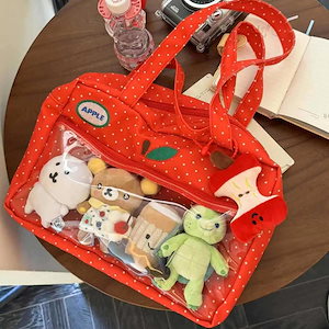 【20点セット】デザイン二次元痛バッグ波点赤かわいい青リンゴショルダーバッグ大容量制服バッグ