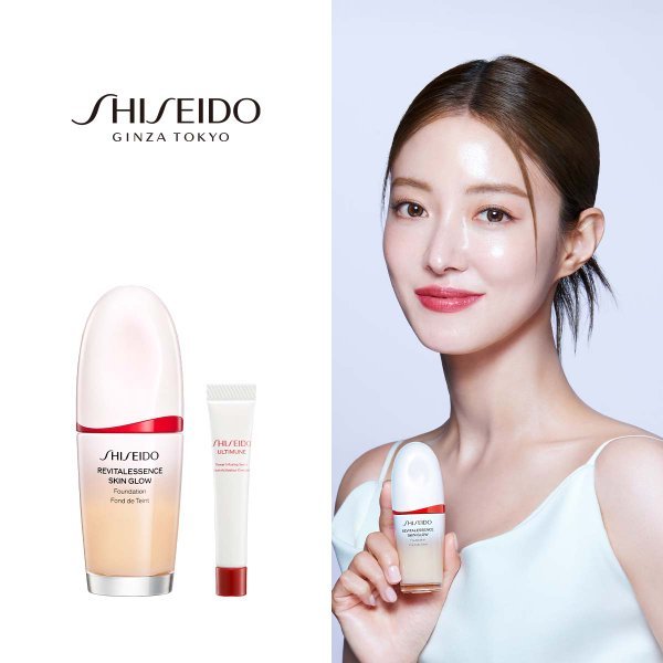 【Shiseido】 特別 リバイタル エッセンス スキン グロー ファンデーション セット (贈呈品なくなり次第贈呈終了)