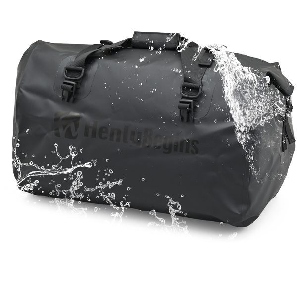 ヘンリービギンズ(Henly Begins) バイク用 シートバッグ 防水 60L シート固定ベルト付属 DH-767 ブラック 41380