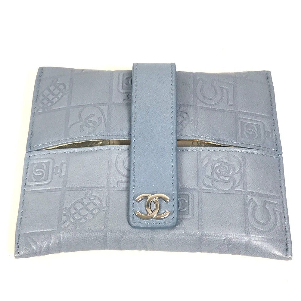 ポーチ ポケットティッシュカバー CC カメリア アイコン ケース レザー ブルー