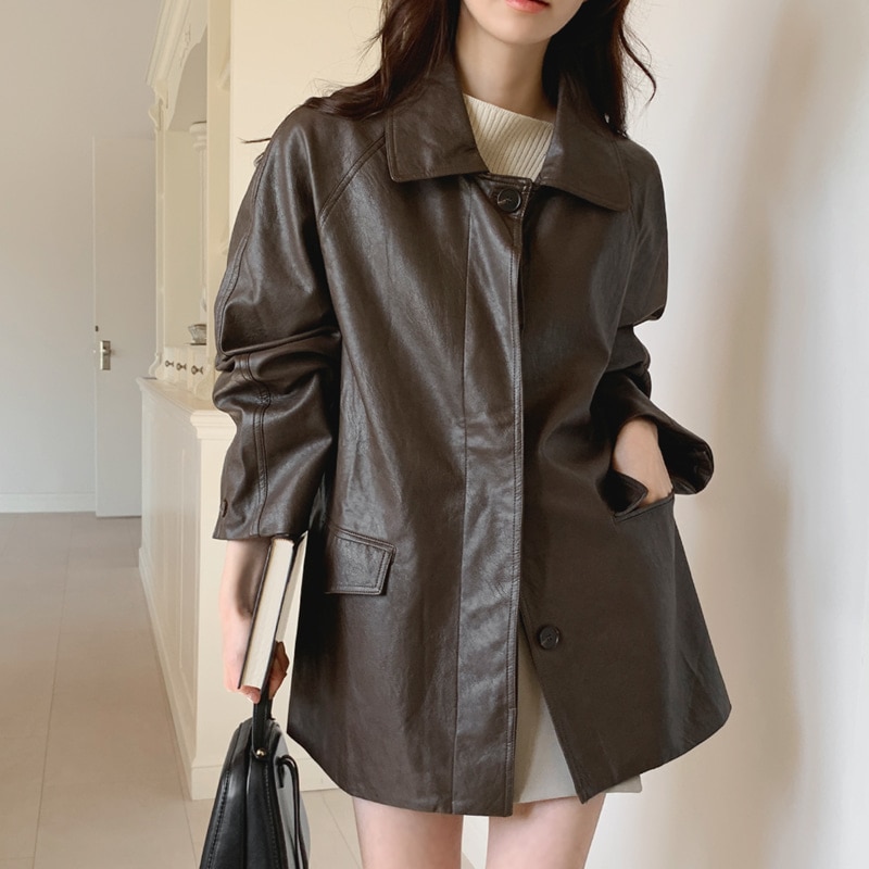 [tjk0445]韓国ファッションレザー ハーフ ジャケット 8,067円