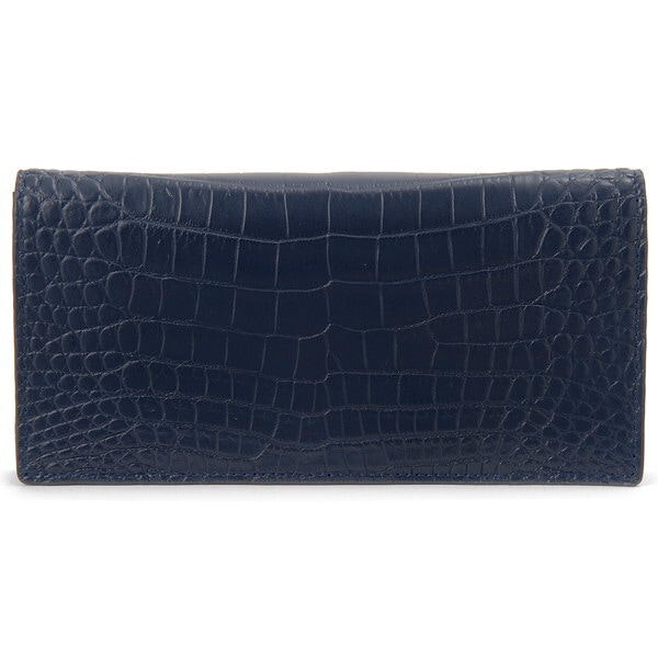 ロダニア マットクロコダイル 長財布 RDOC6636M-DNV ダークネイビー