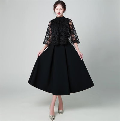 INSスタイル タキシード スリム 宴会場 カジュアル 気質 ロングスカート ワンピース ユニーク