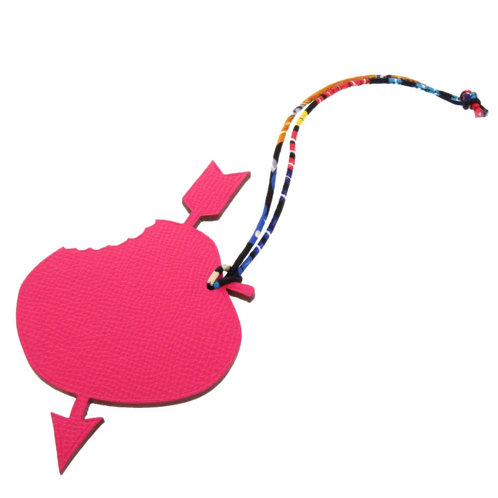 新品同様 プティアッシュ ハートトランスペルセ キーホルダー トゴ/ヴォーエプソン ピンク 0643【中古】 レディース