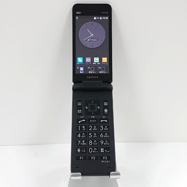 GRATINA KYF42 au ブラック 送料無料 本体 c10619 【中古】