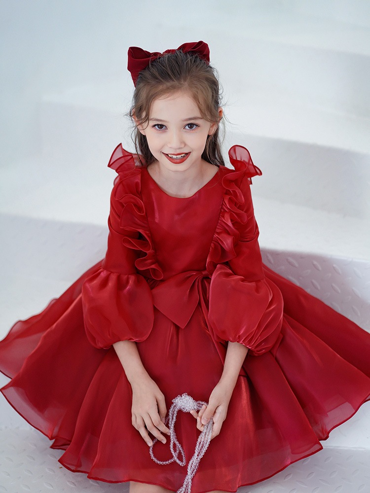 子供用プリンセスドレス ホストガール 外国風 誕生日ドレス フラワーガール 結婚式 ふわふわ 幼女 ピアノ衣装