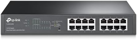 TP-Link スマートスイッチ ギガ16ポート PoE+ 8ポート 管理機能付 ラックマウント 5年保証 TL-SG1016PE