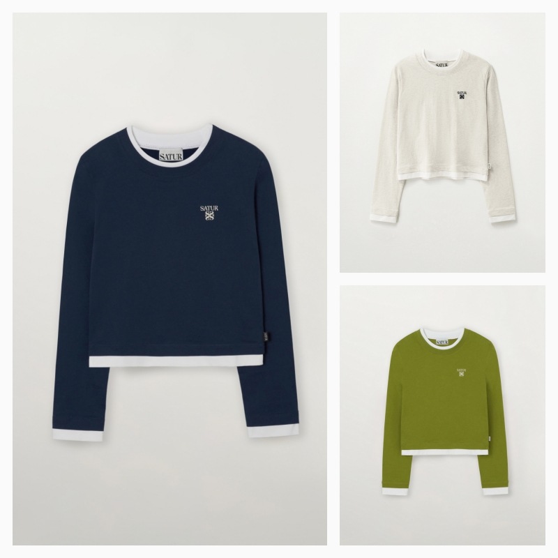 【SATUR】26SS (W) LAYERED LONG SLEEVE : 3COLORS