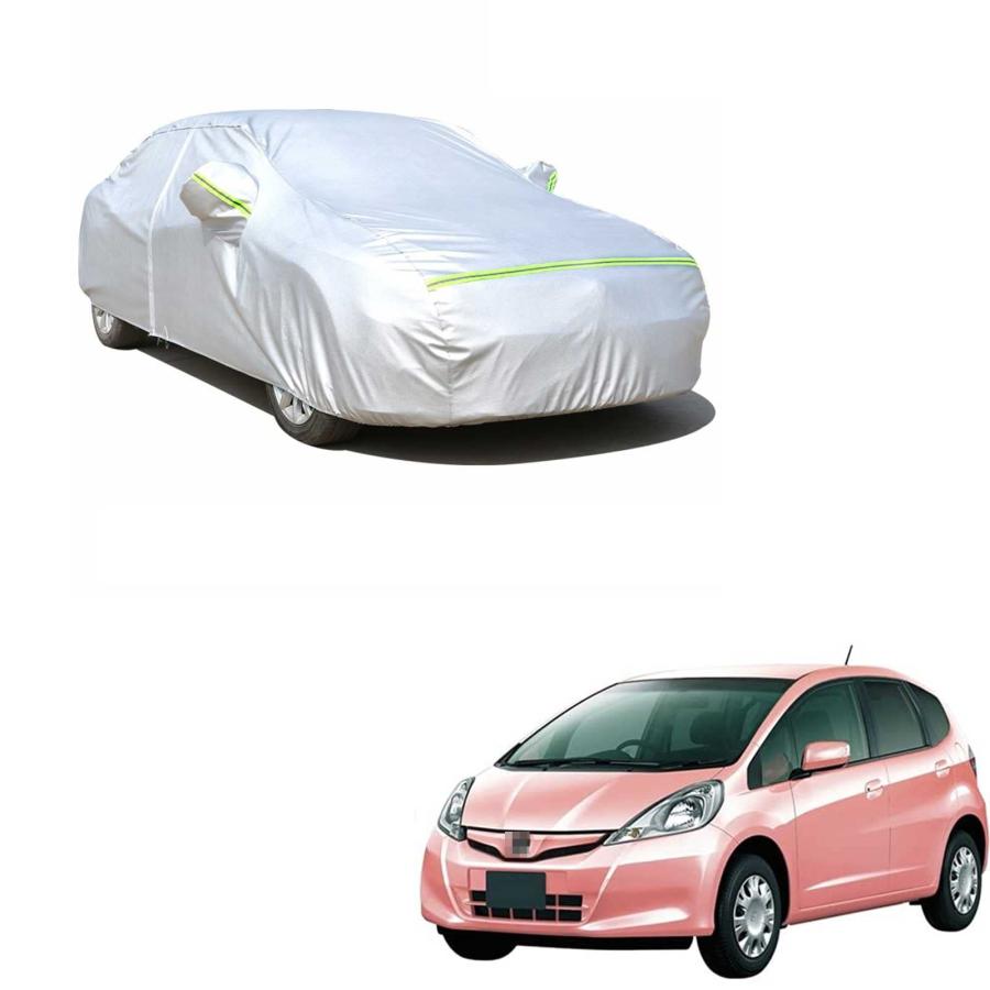 車カバー ボディーカバー ホンダ フィットGE6 GE7 GE8 GE9 2007年10月2013年8月 専用カーカバー全天候型保護 凍結防止カバー防水 防塵 防輻射紫外線 スクラッ