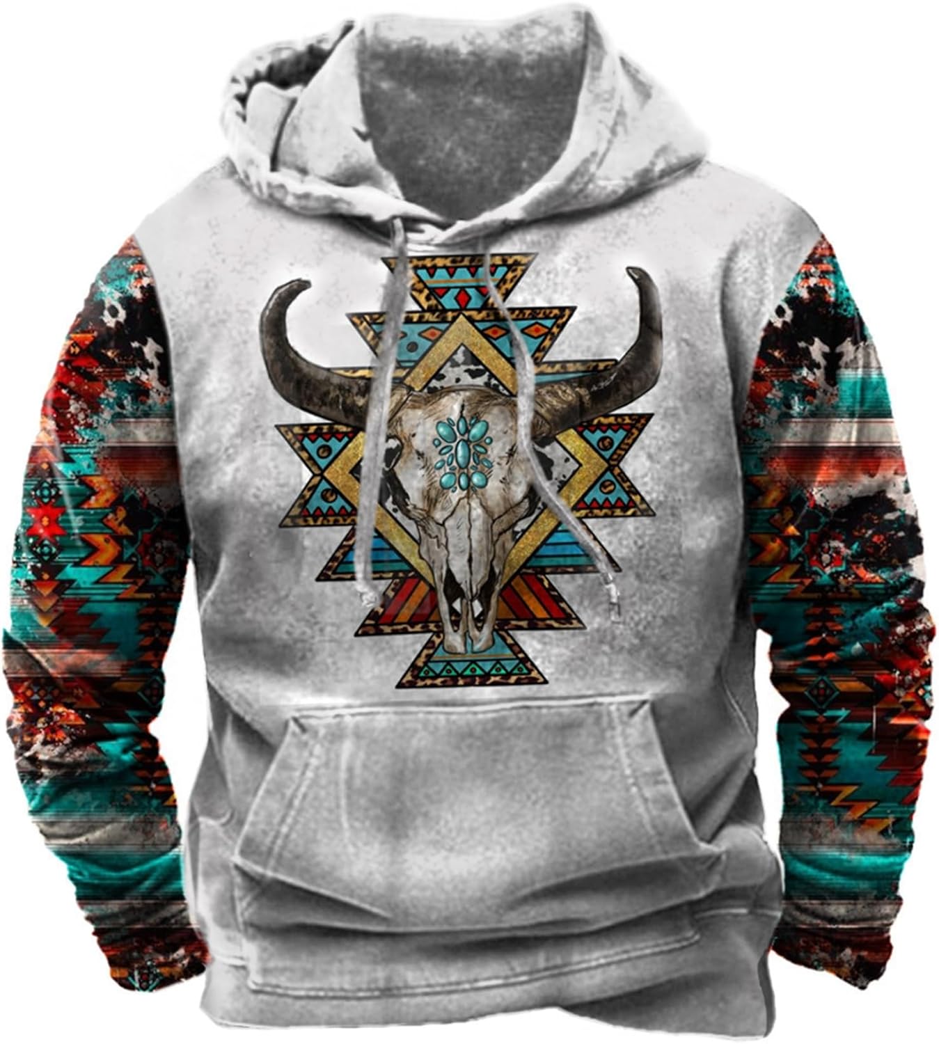 メンズ パーカー 3Dプリント ストリート系 欧米風 ポケット フルオーバー ビッグサイズ 長袖 ドローストリング付き 春秋 かっこいい 復古 柔らかい 通気 男性用 トレーニング 運動着 トラベル 5,147円