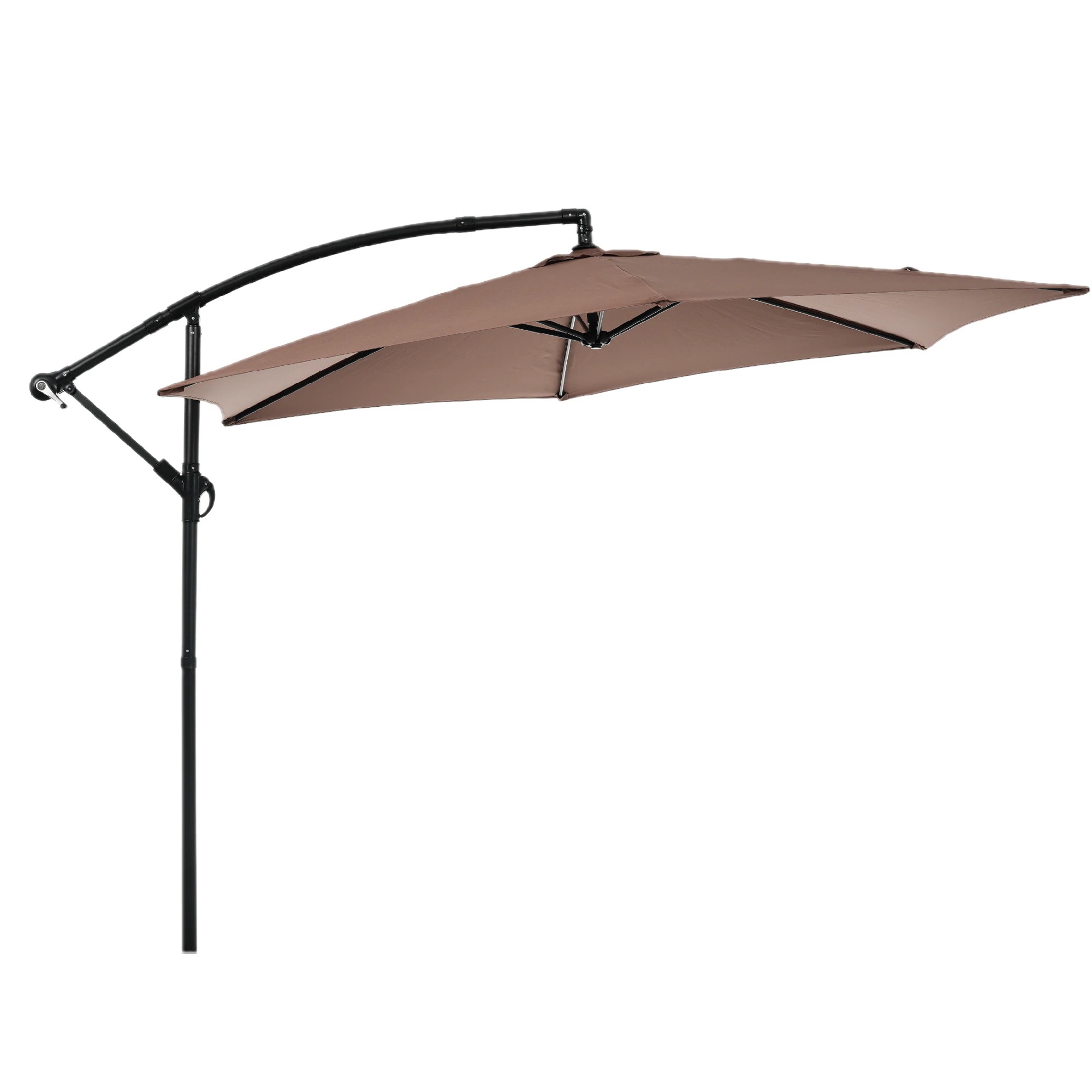 1871【ブラウン】パラソル単体 直径300cm 30+UPF紫外線対策 角度調整 パラソルセット ベース パラソル ガーデンパラソル