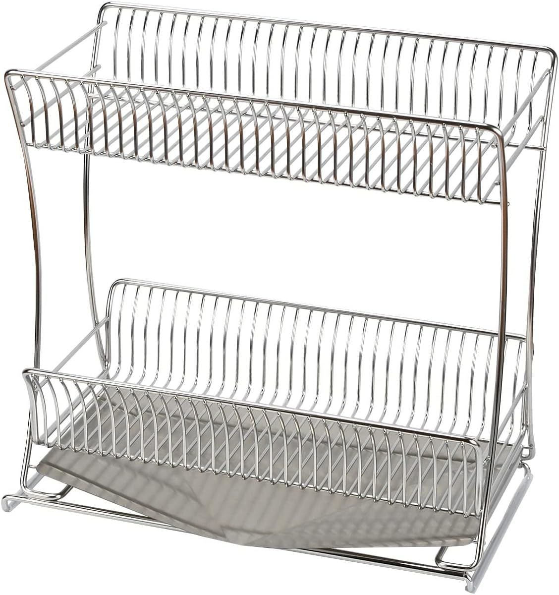 パール金属 水切りラック 2段 スリム スライド式 18-8 ステンレス製 サスティナ HB-5532