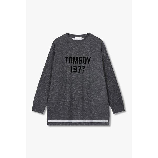 レタリングプリントスラブTシャツ9176122974085