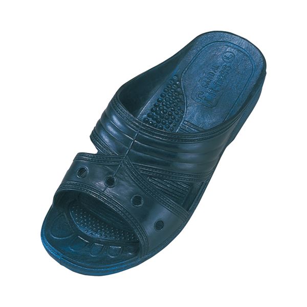 (まとめ) オーミケンシ 業務用フィッティングサンダル M ダークブルー 1足 (×10セット)