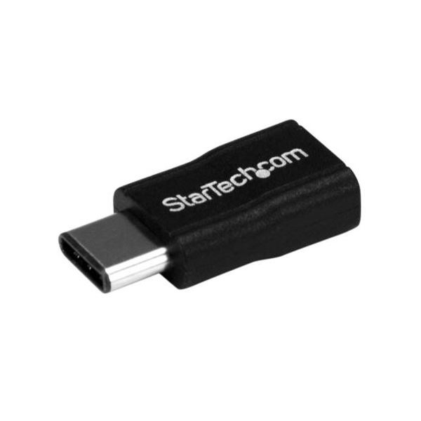 （まとめ） StarTech.com USB C-MicroB変換アダプタ ブラック USB2CUBADP 1個 [x3セット]