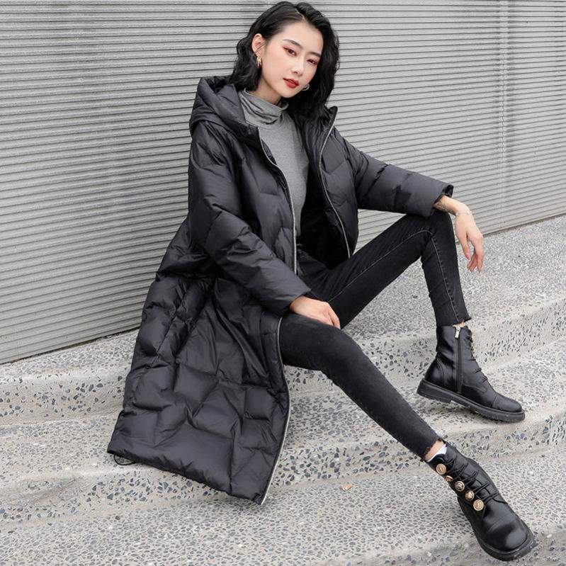 ダウンジャケット レディース フード付き ダウン コート 秋冬春 軽量 防風 防寒 暖かいロングコート ダウンジャケット ライトダウン スリム ファション 体型カバー 韓国風 アウター ウィンタージャ