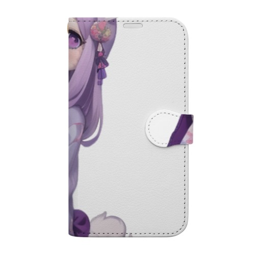 【受注生産】ウサギの女の子　ナツキ 手帳型スマホケース