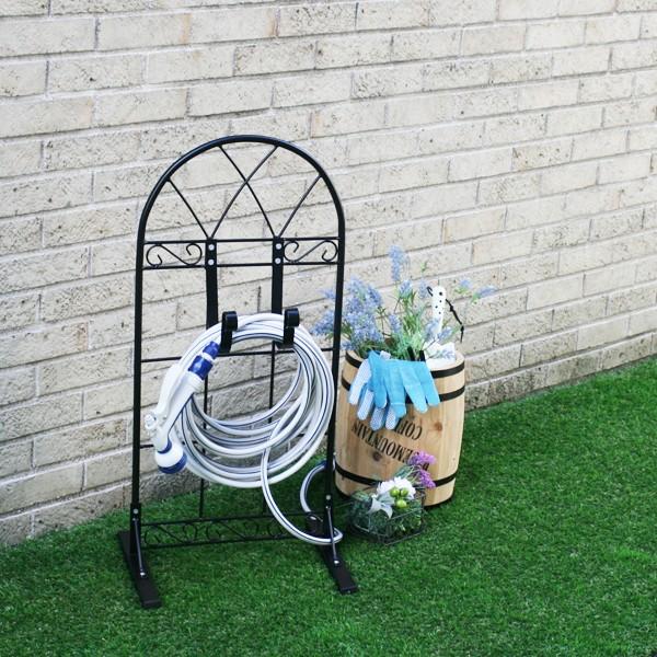 ホースハンガーラック ガーデニング 園芸 庭 玄関 ホースハンガー アイアン製