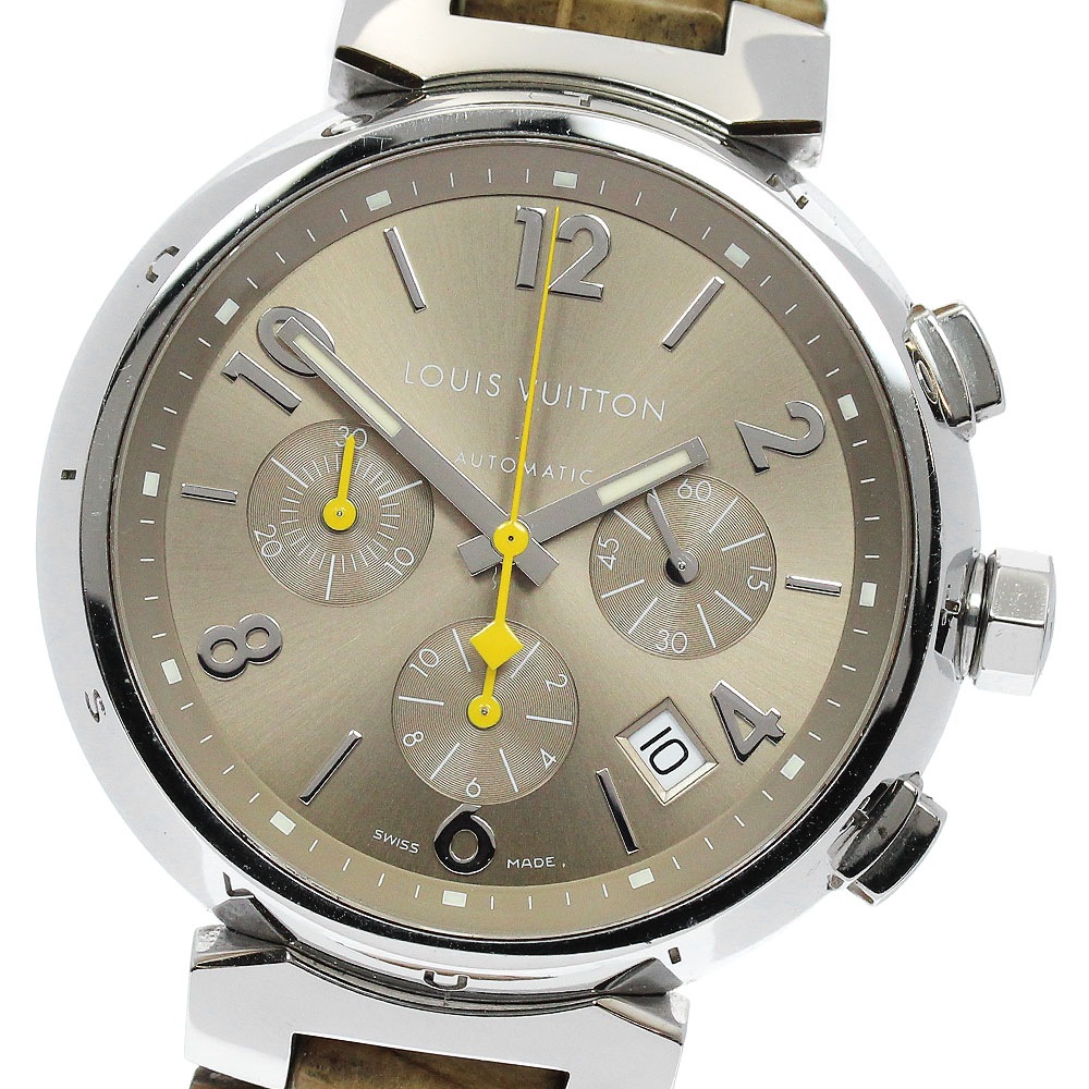 ルイ・ヴィトン LOUIS VUITTON Q1122 タンブール クロノグラフ 自動巻き メンズ _872508【中古】