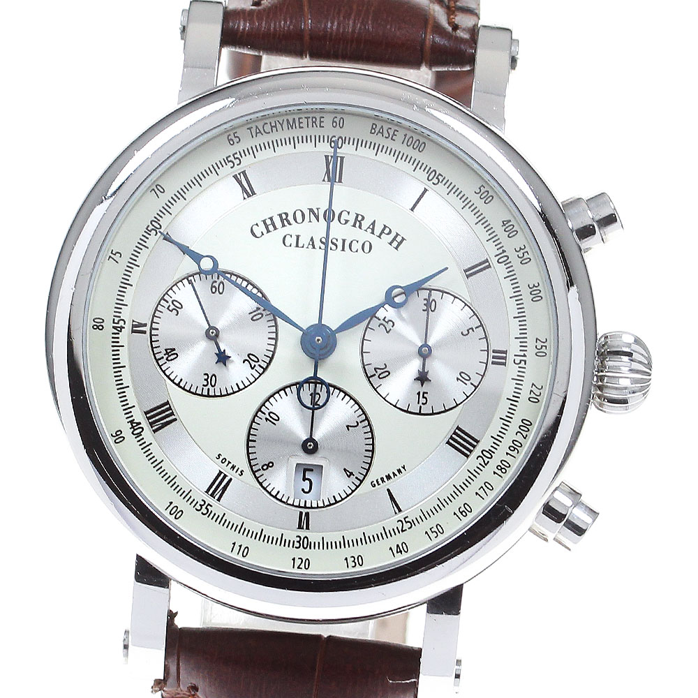 【希少】SOTHIS CLASSICO クロノグラフ 自動巻き ソーティス Sothis クラシコ クロノグラフ 自動巻き メンズ _823689