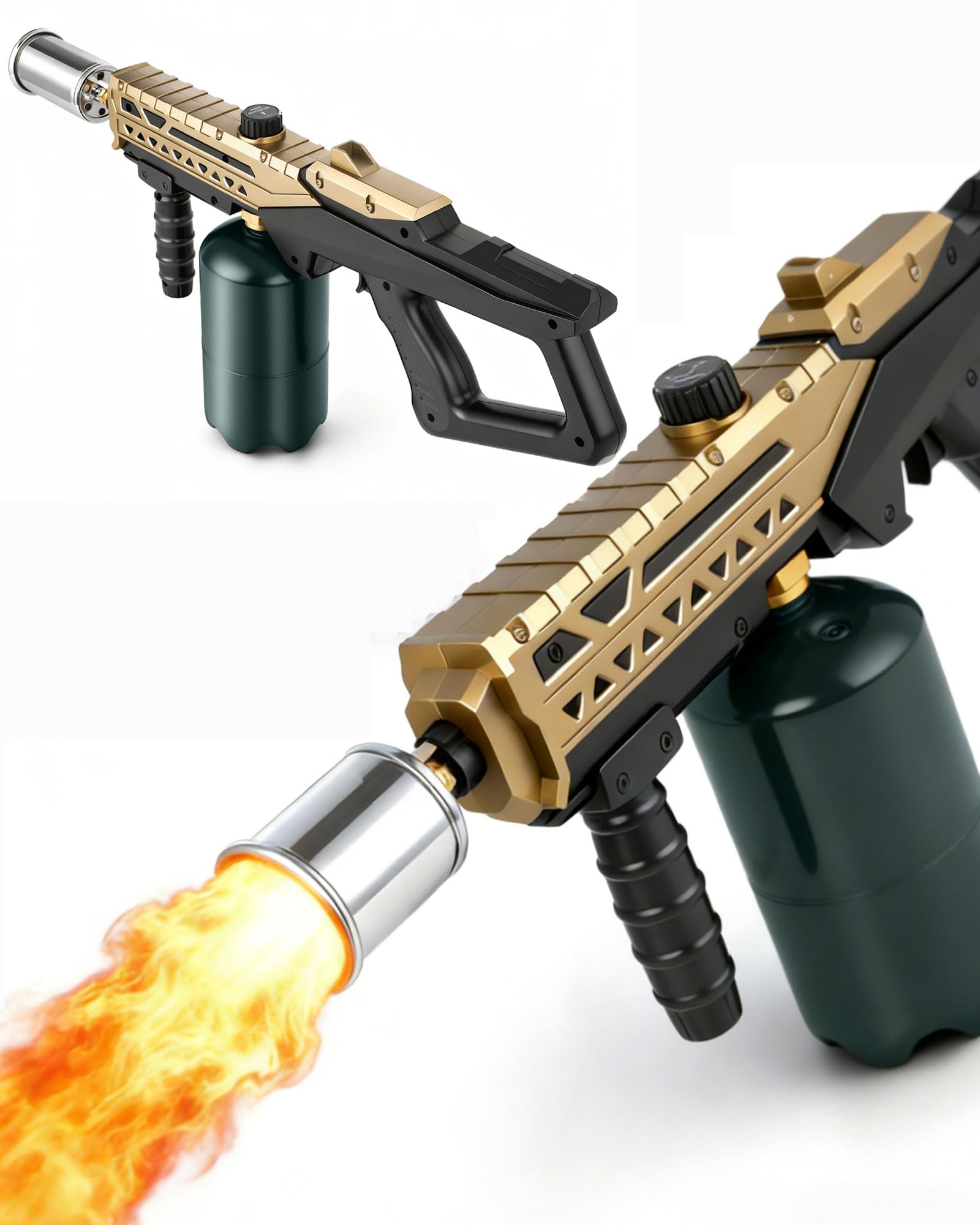 強力なプロパントーチガン火炎放射器ガン&効率的な点火キッチントーチ華氏4000度の調節可能な炎炭&キャンプファイヤーバーベキュー焼けるステーキ男性へのクールなギフト(タンクは含まれていま