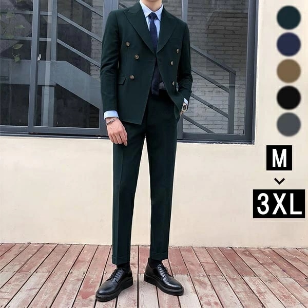 メンズ スーツ 二つボタン ビジネススーツ suit 細身 スリムスーツ フォーマルスーツ 紳士服 二次会 結婚式 卒業式 入学式 面接 通勤 パーティー カジュアルスーツ おしゃれ 無地 春 秋
