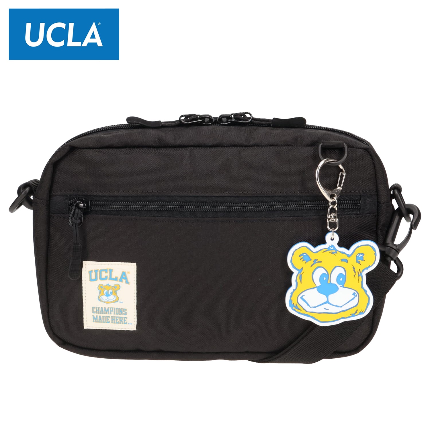 ショルダーバッグ メンズ レディース くま クマ 斜めがけ 大人 軽量 コンパクト ジョー ラバーチャーム付 440-113