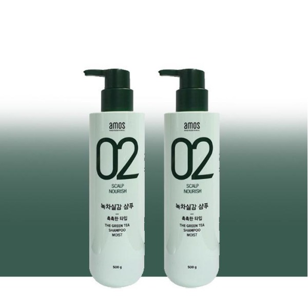 アモス 緑茶 実感シャンプー 緑茶 実感シャンプー しっとりタイプ 500g 2個 / SN