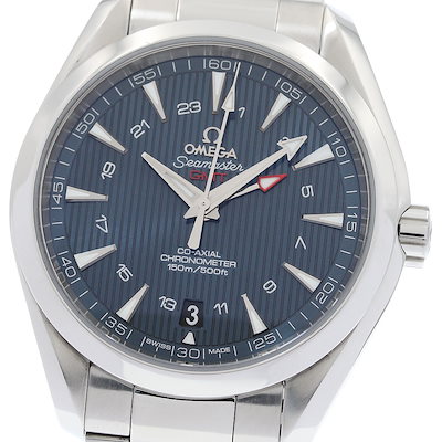 オメガ OMEGA 231.10.43.22.03.001 シーマスター アクアテラ GMT コーアクシャル 自動巻き メンズ 良品 箱・保証書付き_958287【中古】 330,345円