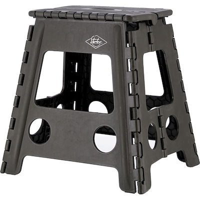 他サイト： 不二貿易 折りたたみ収納スツール フォールディングステップスツール 高さ39cm カーキ　H39KH 踏み台 折りたたみ スツール 脚立 いす イス ステップ台 おしゃれ アウトドア 軽量の商品画像