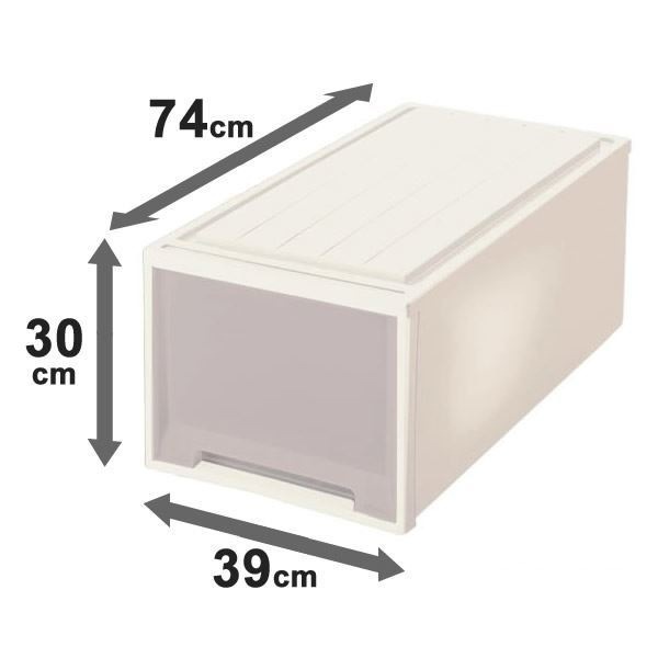 ビュートケース（押入れ収納/衣装ケース） 幅39cmx高さ30cm カプチーノ 日本製