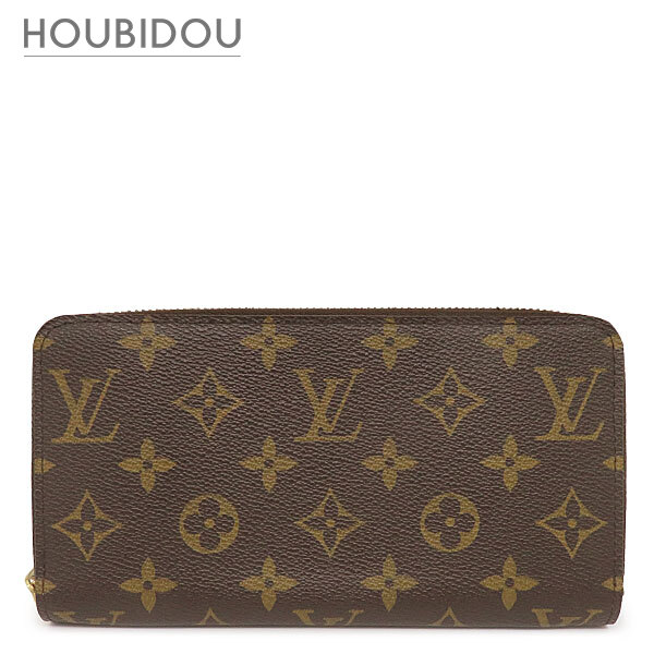 ルイヴィトン 長財布 ジッピー ウォレット モノグラムキャンバス モノグラム ゴールド金具 茶 ラウンドファスナー 旧型 M42616 CA2078 【箱】【中古】