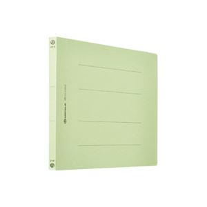 (業務用20セット) フラットファイル/紙バインダー (A4/2穴 10冊入り) ヨコ型 グリーン(緑) D018J-GR