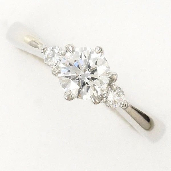 PT900 プラチナ リング 7号 ダイヤ 0.367 VVS2 0.07 鑑定書 中古