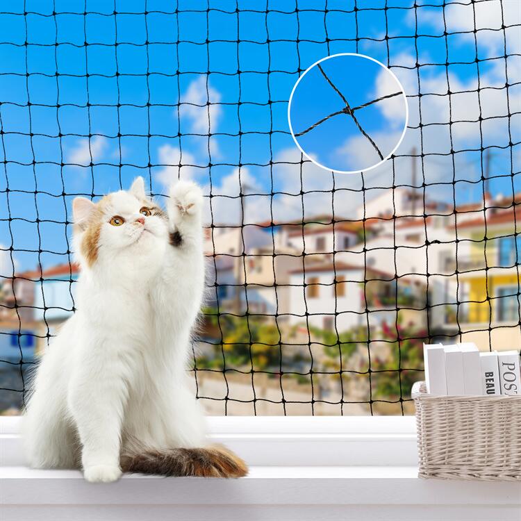 ネット 猫 脱走防止 ネット 網 Pawaboo 脱走防止網 猫 ベランダ ネット 脱走対策 落下防止 フェンス ペット用網戸 鳥よけネット ステンレス 強化樹脂 目合い30mm 転落防止 家庭菜園