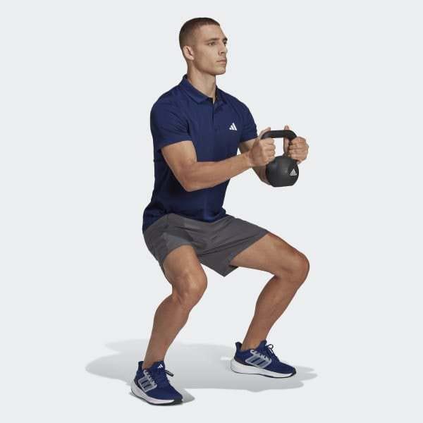 [男性用]快適な湿気排出シャツであるトレーニングエッセンシャル トレイ ポロシャツ(IB8104)