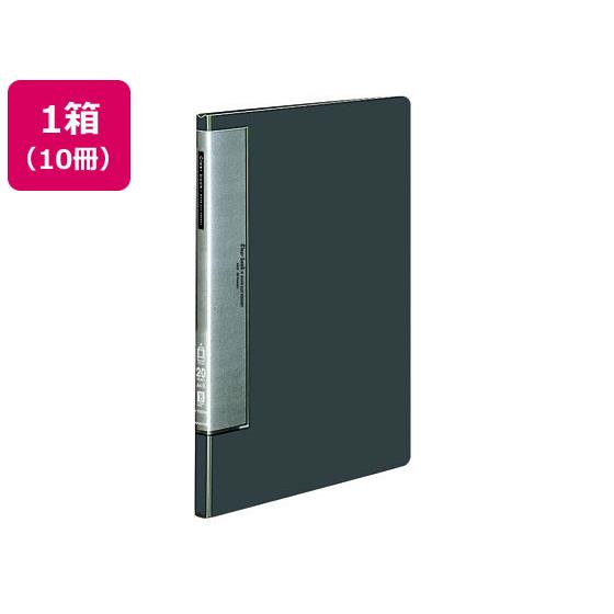 クリヤーブック ウェーブカット固定式A4タテ 20P ダークグレー10冊 コクヨ ﾗ-T560DM