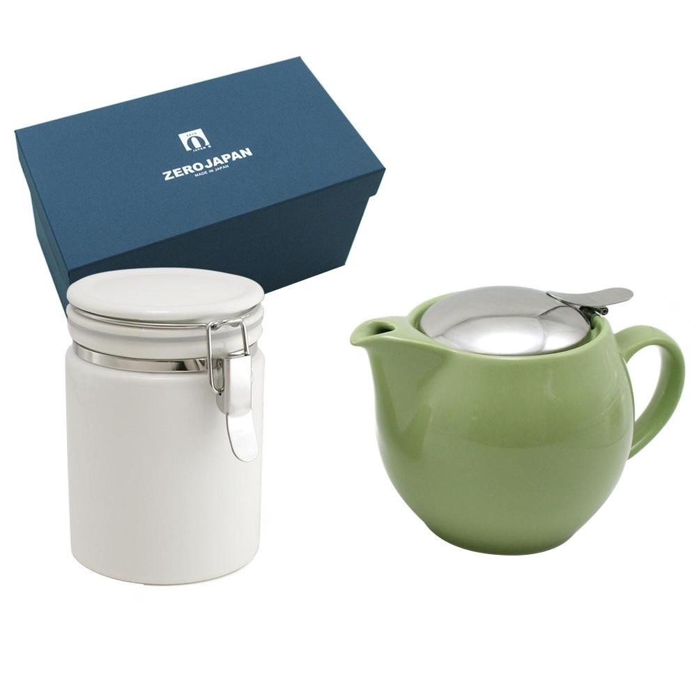 ZERO JAPAN ユニバーサルティーポット3人用+ティーキャニスター ZG-005 AR・アーティチョーク