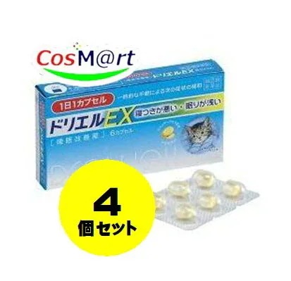 【4個セット】 【ゆうパケット】 【指定第2類医薬品】 エスエス製薬 ドリエルEX6カプセル 4987300053508-4 7,138円