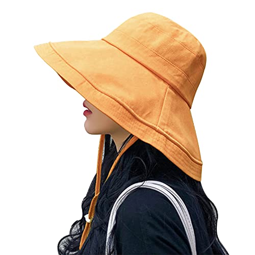UVカット帽子 つば広 小顔効果 マジックテープ調節 あご紐 風で飛ばない 紫外線カット レディース