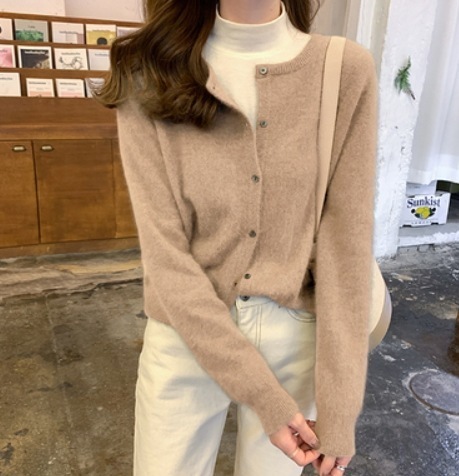 トップス デート モテアイテム カットソー カーディガン レイヤード 長袖 ウール 可愛い きれいめ 上品 おしゃれ かっこいい 可愛い ラブリー キュート ガーリー クール モード系