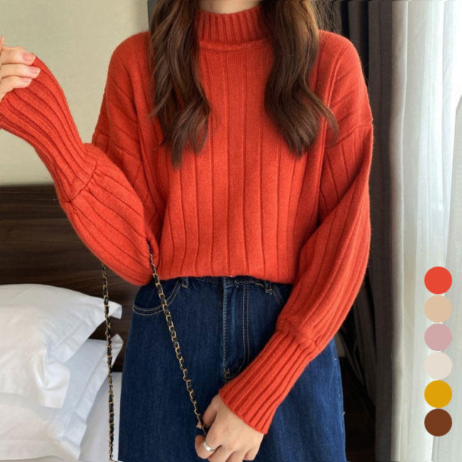 シ大人可愛いニットニットトップスニットニットトップスバルーンスリーブ長袖ニットトップス長袖ニット長袖セーターニット 5,734円