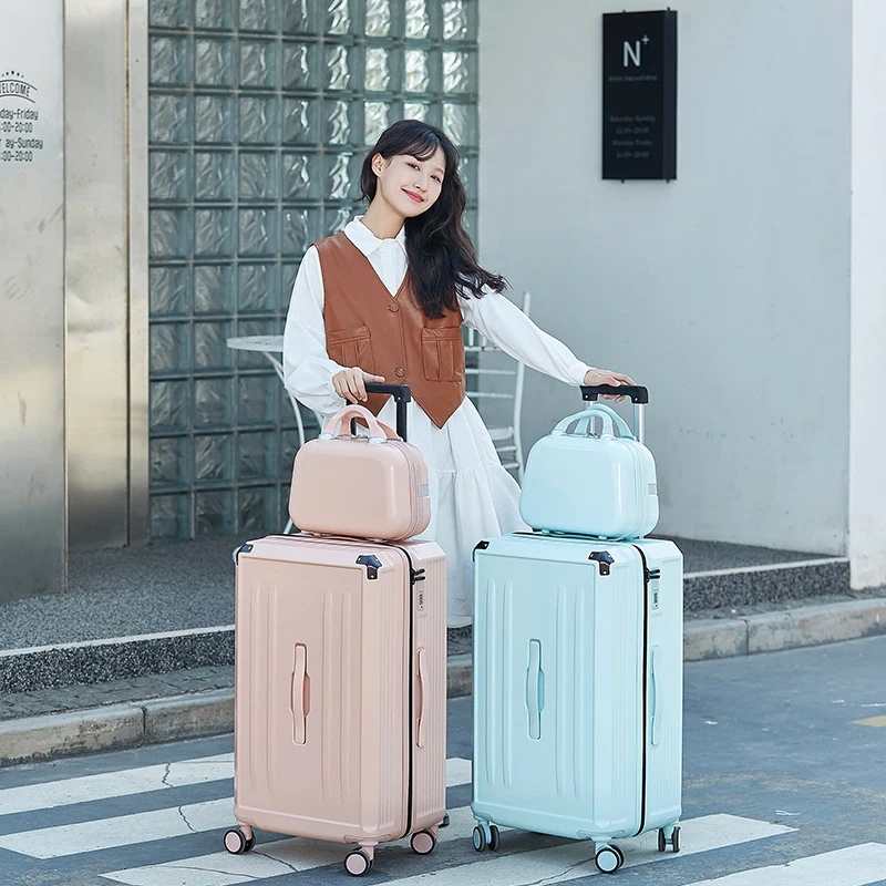 スーツケース 20-26インチの大容量ロッドボックスです アルミ合金のバッグ角は全方位で荷物を保護します 旅行用衣類収納ビジネススーツケース